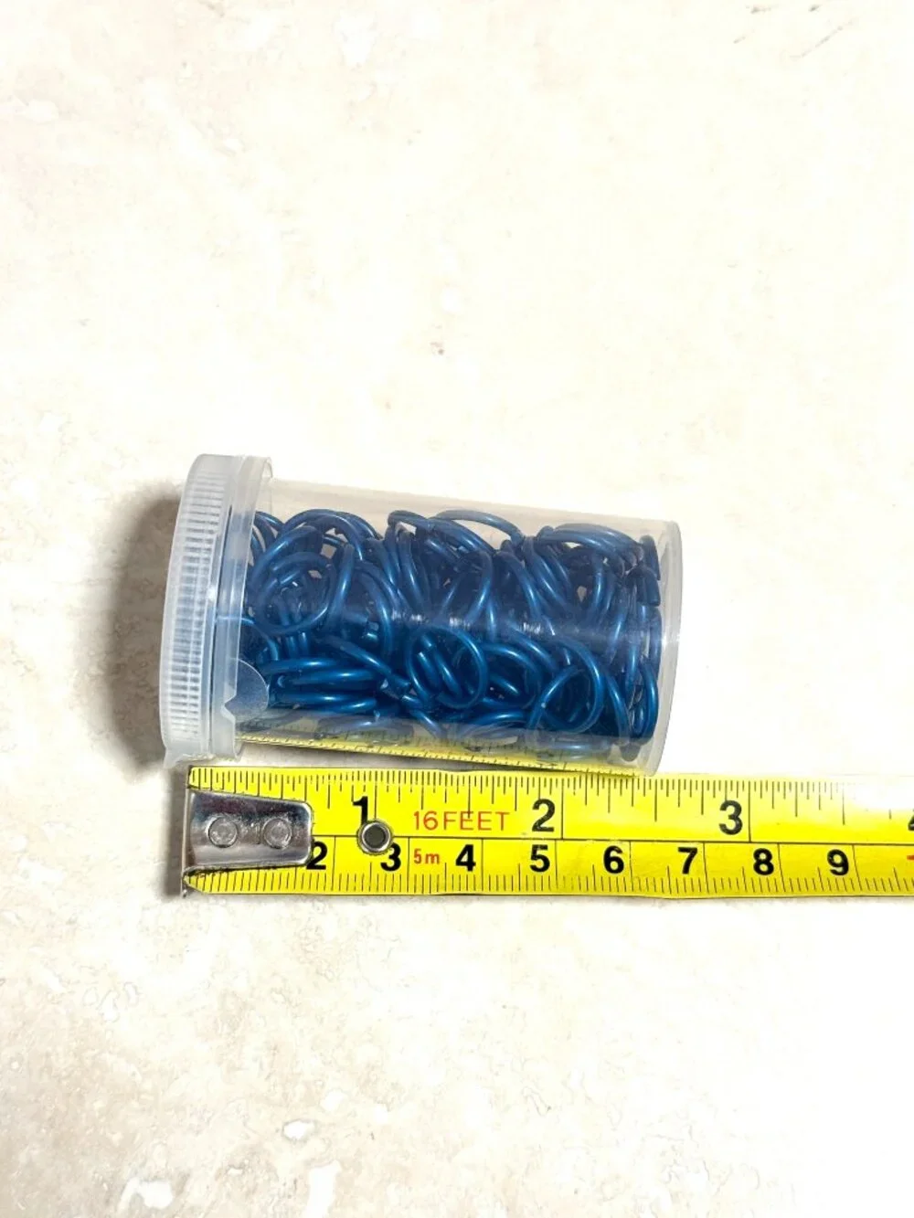 Large Metallic Blue Jump Rings - Picture 5 of 5